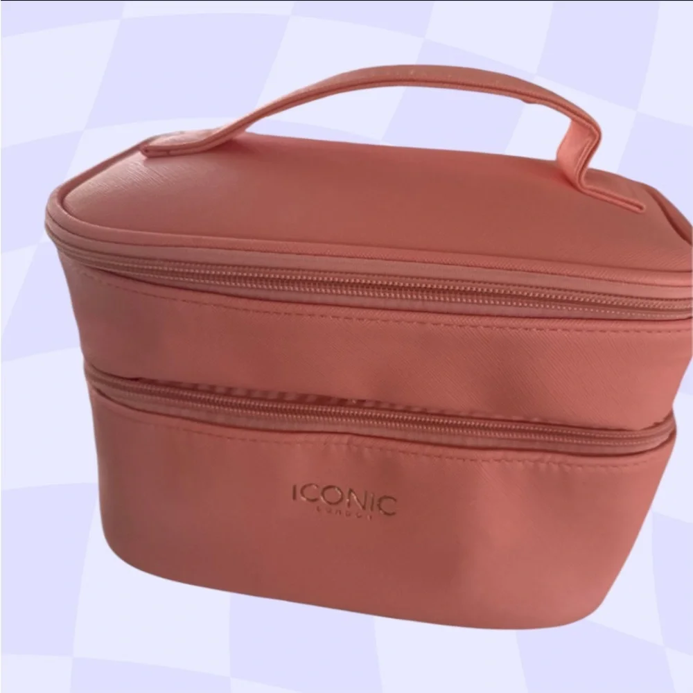 ICONIC LONDON Pink Multi-compartement Makeup Case New